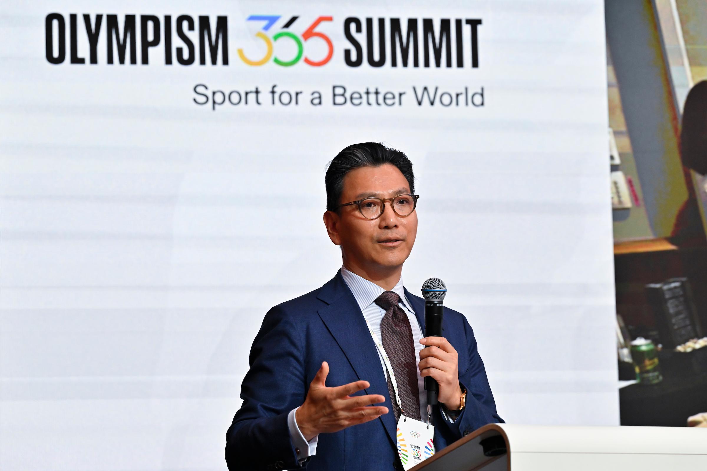 ISU President Jae Youl Kim shares Calm Zone initiative at Olympism365 Summit